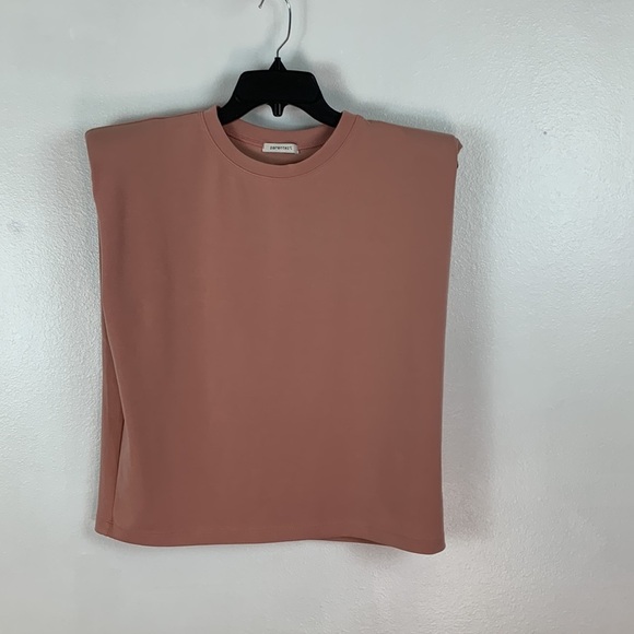 REVOLVE Parentezi Scuba Muscle Shoulder Pad Top in Mauve Size M - Picture 5 of 7